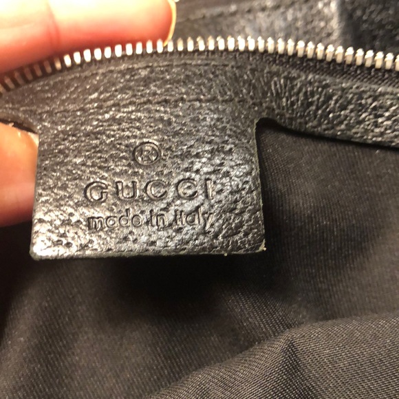 Black Gucci Canvas Horsebit Hobo Style Bag - Picture 6 of 9